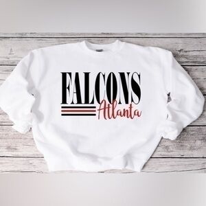Falcons striped crewneck - white
